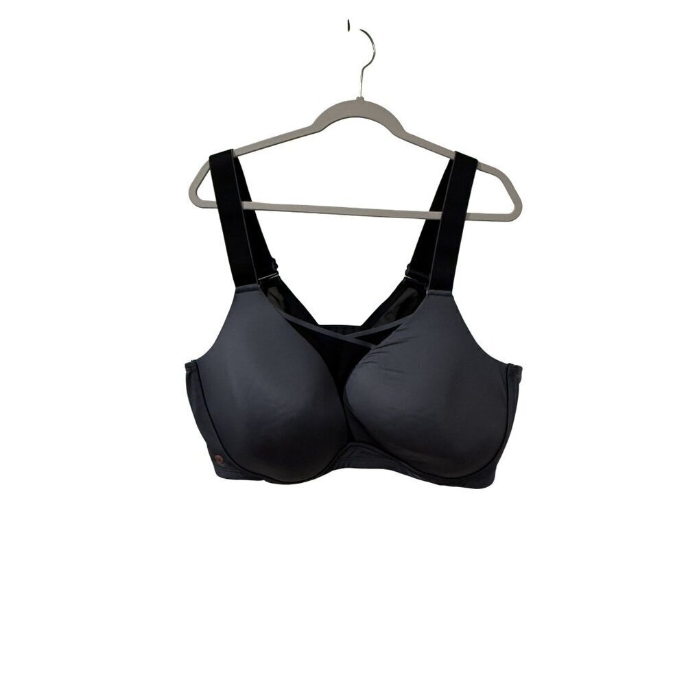 Livi Active Lane Bryant Womens Full Coverage Underwire Sports Bra Gray Size 52DD